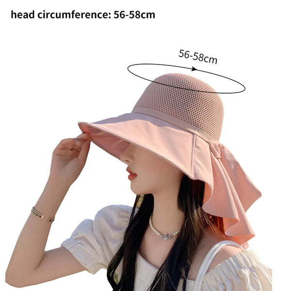 Women Sunscreen Hat Outdoor Sun Hat Wide Brim Fisherman Hat Beach UV Protection