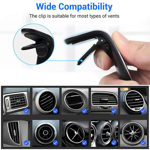 360 Rotation Magnetic Car Mount Air Vent Clip Phone Holder For iPhone Samsung