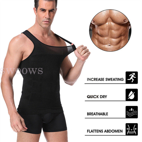 Men Sweat Body Shapers Vest Waist Trainer Slimming Corset Shapewear