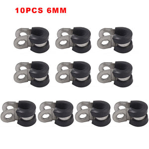 up100 P Clips Rubber Lined Cable Hose Pipe Clamps Holder Air Clip Clamp 6mm-24mm