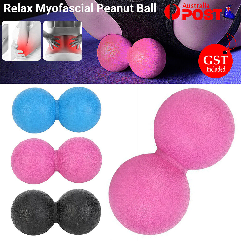 1/3x Massage Ball Mobility Relax Myofascial Trigger Point Peanut Lacrosse Ball