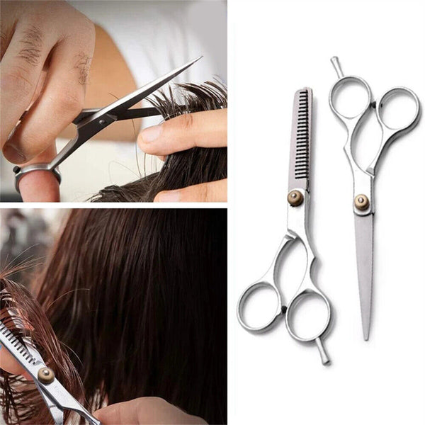 2pcs 6" Salon Hairdressing Scissors Hair Barber Professional Cutting Thinning