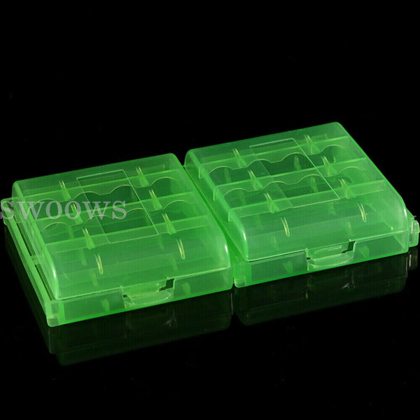 4x Plastic AA AAA Battery Box Storage Case Cover Batteries Holder Organizer