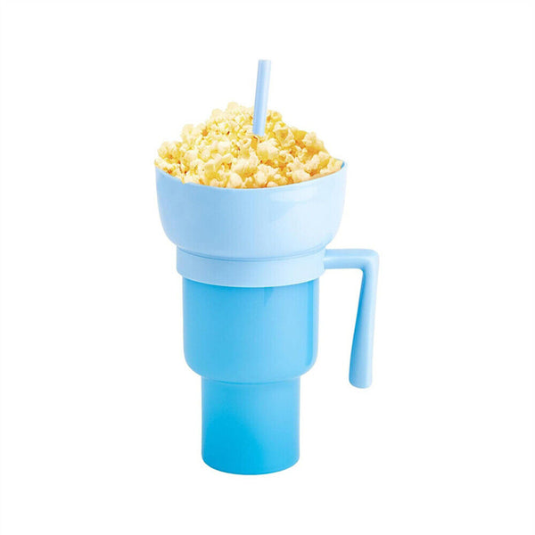 1/2x Stadium Tumbler Popcorn Cup Snack Cup Multifunctional Cup 1000ml NEW AU