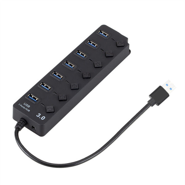 Multi USB 3.0 2.0 Hub 4 Port High Speed Slim Compact Expansion Smart Splitter Au