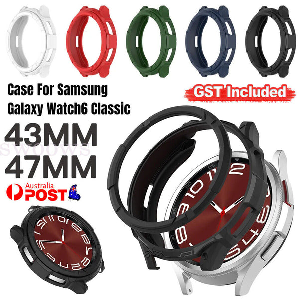 Shockproof TPU Bumper Protect Case Cover For Samsung Watch6 Classic 43/47mm