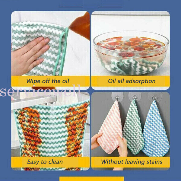 NEW Microfibre Cloth Rag Bulk Car Kitchen Glass Cleaning Towel Super Absorbent