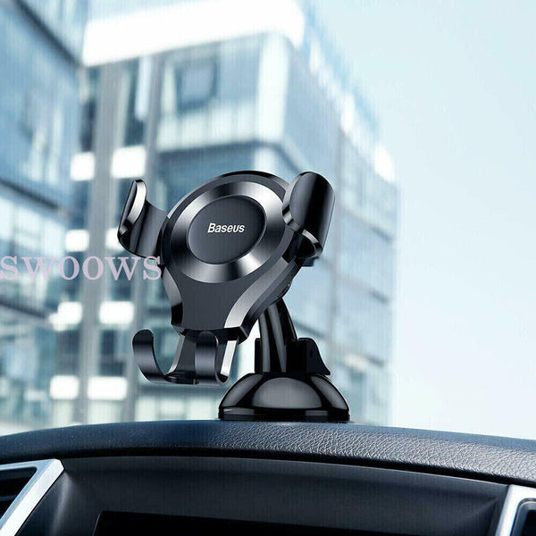 Phone Holder For Baseus 360° Car Mobile Cell Gravity Dashboard Suction Mount Sta