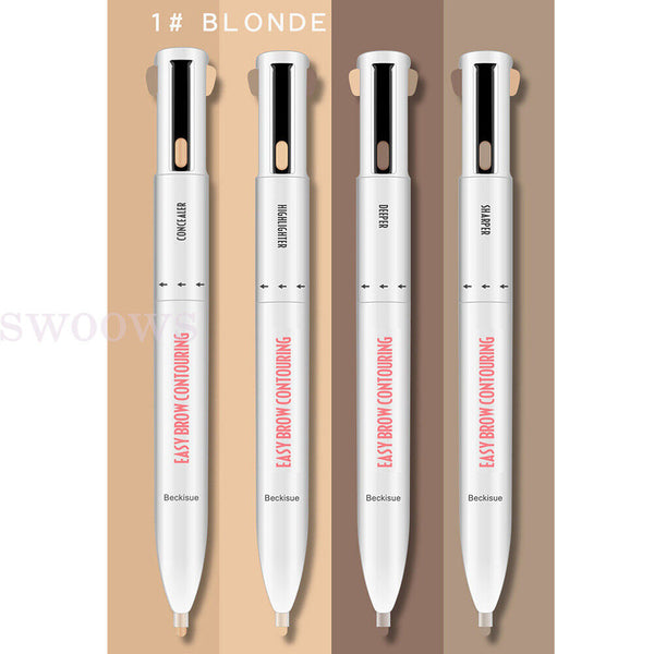 4 in 1 Brow Contour Pen Defining & Highlighting Makeup Beauty Tool Pencil