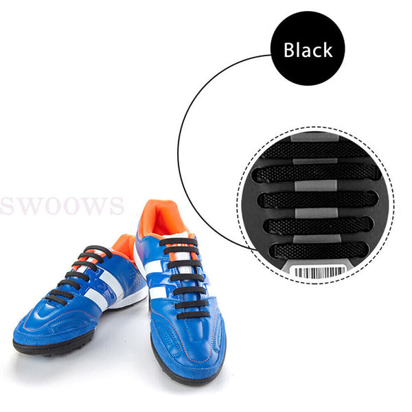 No Tie Elastic Silicone Shoe Laces Shoelaces Sneakers Sports Child/Adult/Unisex
