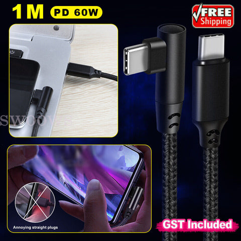 60W USB-C To Type-C Fast Charge Cable Gaming For iPhone 15 Pro Max iPad Samsung