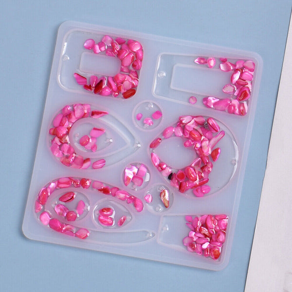 Silicone Earring Pendant Jewellery Making Mold Resin Mould Craft DIY