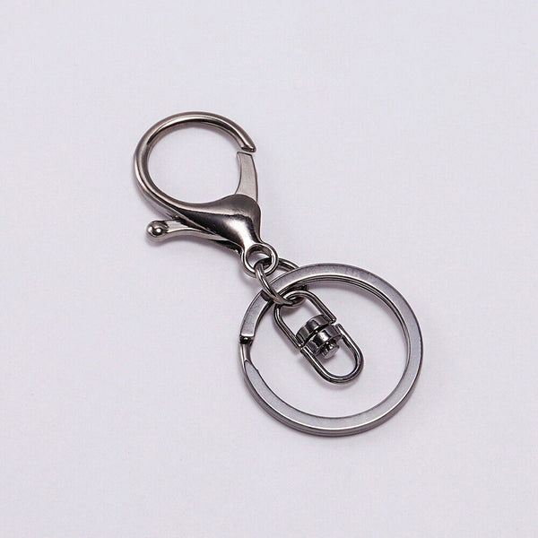 100x Swivel Keyring Lobster Clasps Keychain Key Ring Clasp Lanyard Trigger Clips