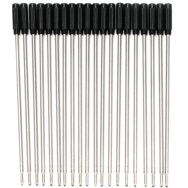 Pack of 20 Ballpoint Pen Refills Black Ink 1mm Nib Medium Replacement for Cross