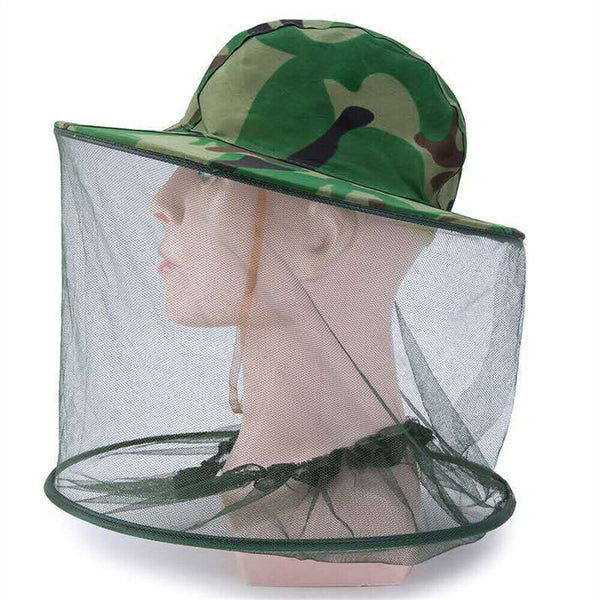 2Pcs Mosquito Insect Head Net Mesh Protector W/ Hat Fly Bee Fishing Camping