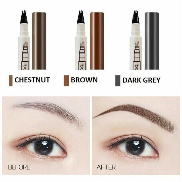 New Waterproof Eyebrow Microblading Ink Pen Pencil Tattoo 3D 4 Fork Pen Makeup