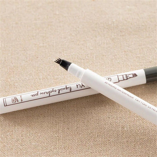 New Waterproof Eyebrow Microblading Ink Pen Pencil Tattoo 3D 4 Fork Pen Makeup