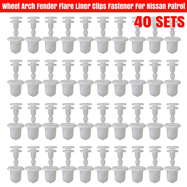 40 sets Wheel Arch Fender Flare Liner Clips Fastener For Nissan Patrol GU