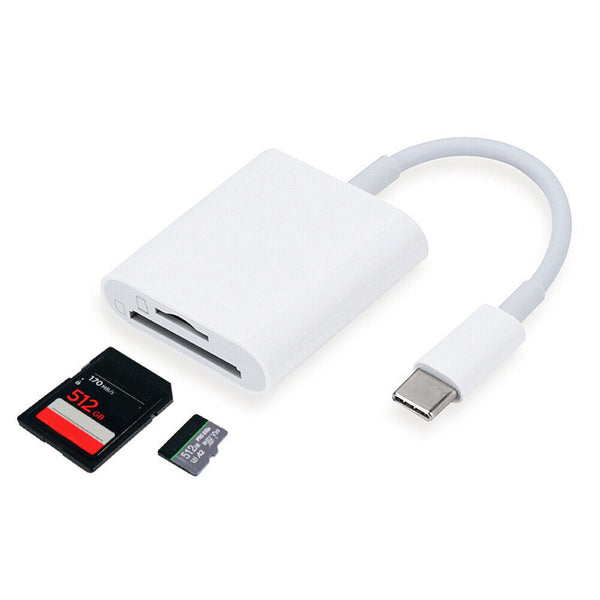 3 In 1 USB 3.1 Type-c Card Reader To SD/TF/USB Hub Adapter Micro SD Card PC