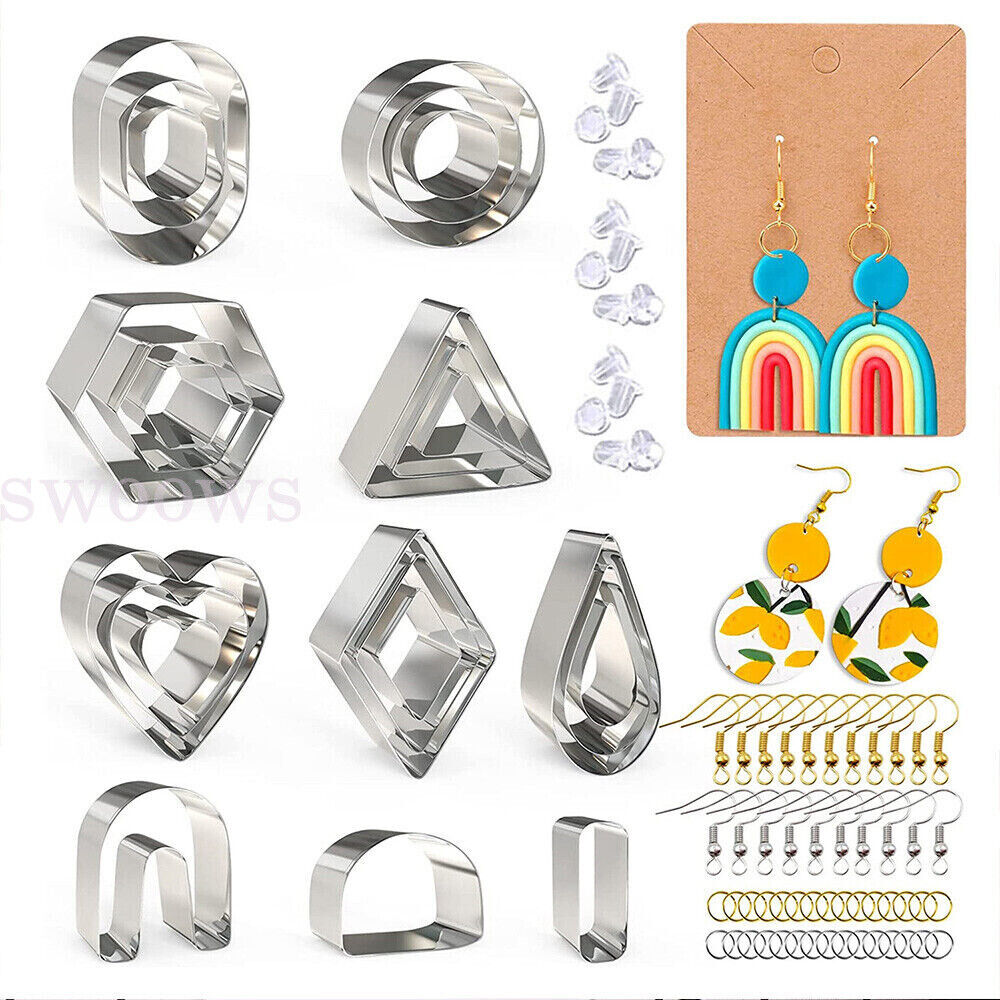 Polymer Clay Cutters Set Earring Making Mold Cutter Mould Cutters DIY Craft Gift