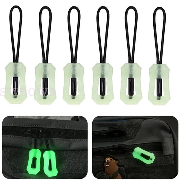 5/10pcs Outdoor Camping Hiking Backpack Anti-lost Luminous Zipper Pull