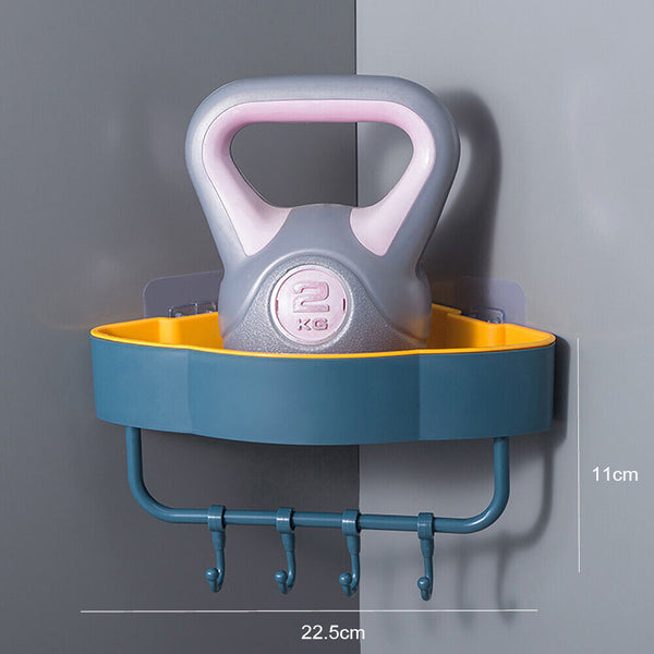 Caddy Rack Kitchen Corner Basket Wall Storage Shower Suction Shelf Bathroom NEW