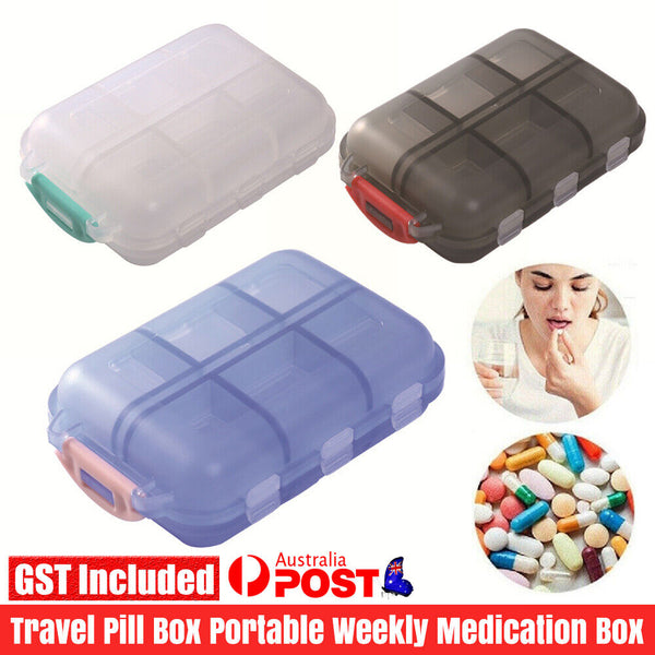 Travel Pill Case Pocket Pharmacy Portable Small Organizer Weekly Medicine Box AU