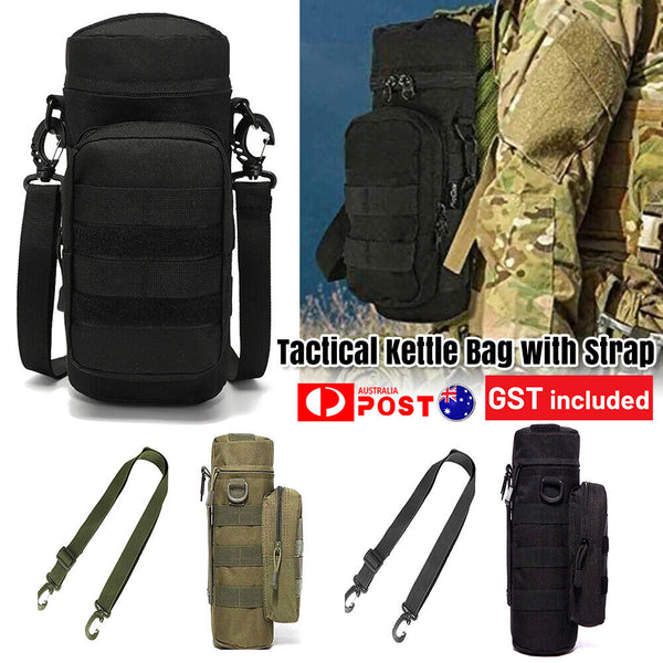 Outdoor Water Bottle Amry Molle Holder Pouch Tactical Bag Drink Military-Kettle