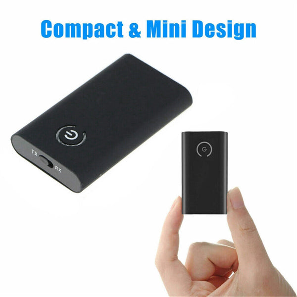 1/2X Bluetooth 5.0 Transmitter Receiver 2 in 1 Wireless Audio Aux Adapter 3.5mm