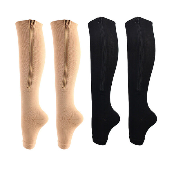 Compression Socks Knee High Support Stockings Open Toe 18-21mmHg Soft Unisex AU