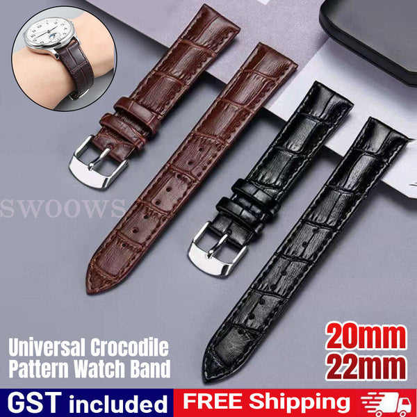 New 20mm 22mm Quick Release Leather Watch Strap Band For Garmin Samsung