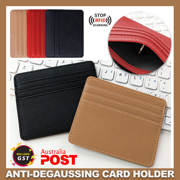 RFID Blocking Purse Flip Leather Wallet Slim Credit Card Holder Mens Money Clip