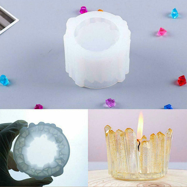 3D Iceberg Shap Candle Mold DIY Silicone Candle Holder Mould Resin Epoxy Casting