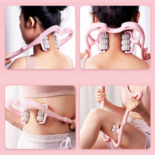 Shoulder Massager Fatigue Relieve Hand 6-Roller Neck