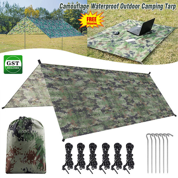 1-2PCS Waterproof Outdoor Camping Tarp Fly Tent for Canopy Hammock Hiking Cover