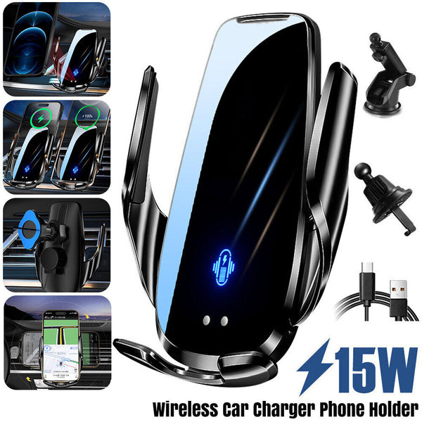 Wireless Car Charger Mount Phone Holder Vent Clip for iPhone Samsung Mobiles AU