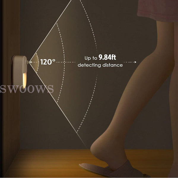 3 pack Durable Night Light Cordless Smart Closet Corridor Motion Sensor PIR