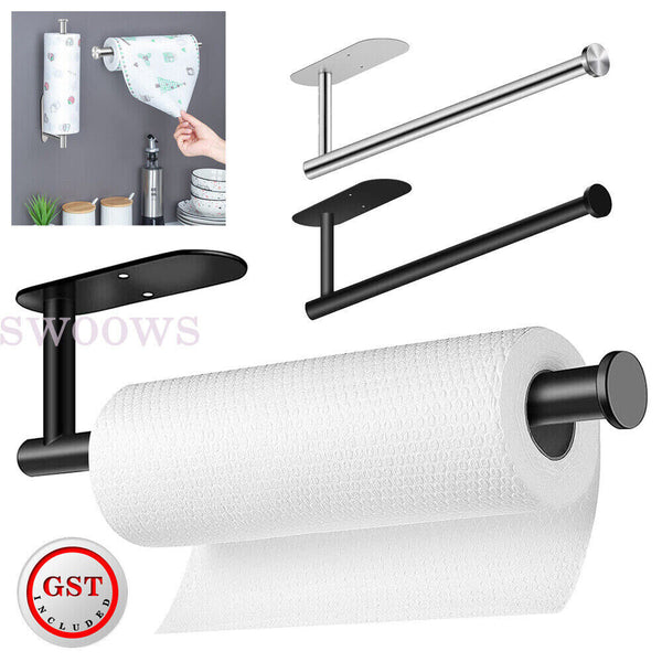 Paper Towel Holder Hanger Rack Kitchen Shelf Organizer Under Cabinet Roll Cup AU