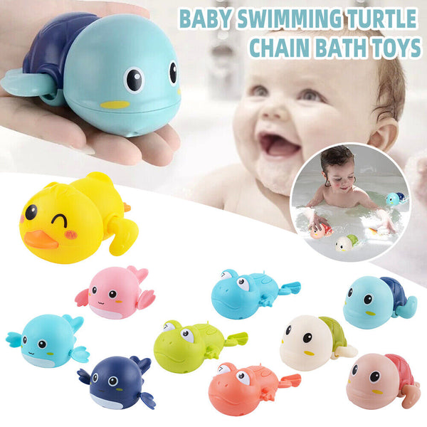 Swimming Turtle Chain Bath Toys for Baby Kids Children Bathroom Toy Pool Toy