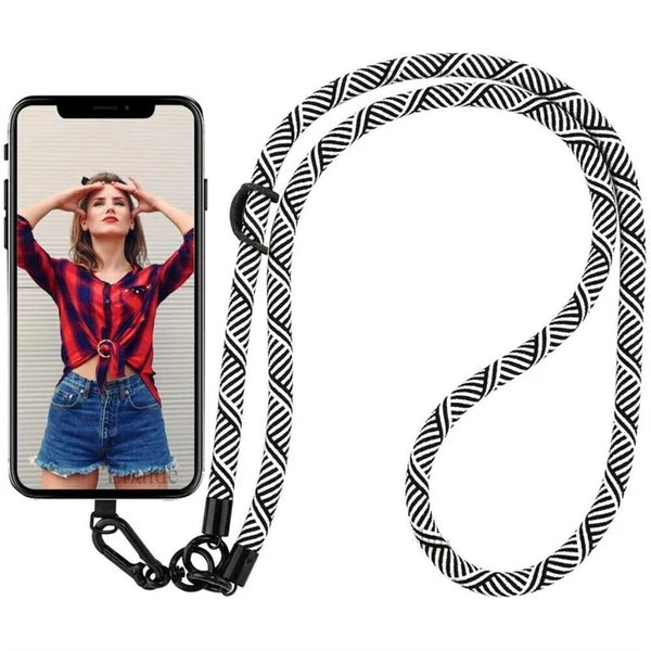 Universal Crossbody Nylon Patch Phone Lanyards Mobile Strap Lanyard Anti-lost AU