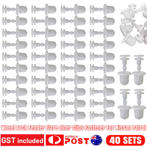 40 sets Wheel Arch Fender Flare Liner Clips Fastener For Nissan Patrol GU