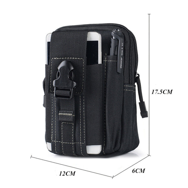 Tactical Molle Pouch Belt Waist Pack Bag Military Waist Fanny Phone Pocket Hike