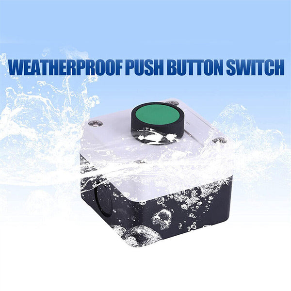 Weatherproof Green Push Button Switch One Button Control Box For Gate Opener ABS