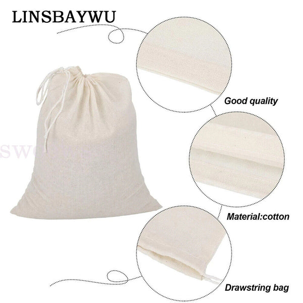 Up 50 Mesh Food Bags Filter bag Muslin Bags Cheesecloth Bags Nut Strainer Cotton