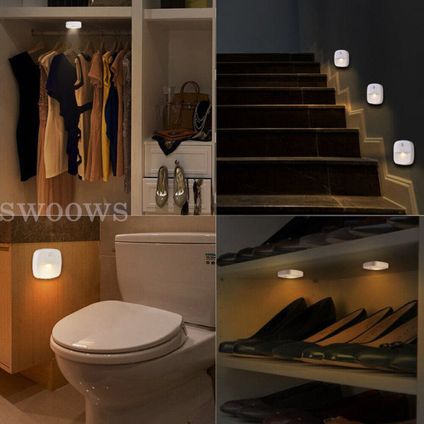 3 pack Durable Night Light Cordless Smart Closet Corridor Motion Sensor PIR