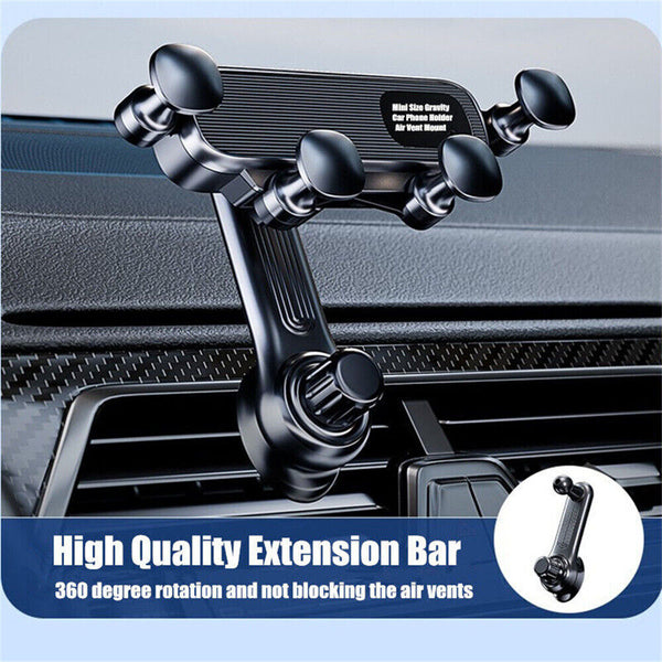 Mini Gravity Car Phone Holder Air Vent Mount for iPhone 15 14 13 Pro Max Samsung