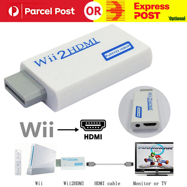 Wii HDMI Adapter 1080p to HDMI Converter 3.5mm Audio HD Video Output Connector