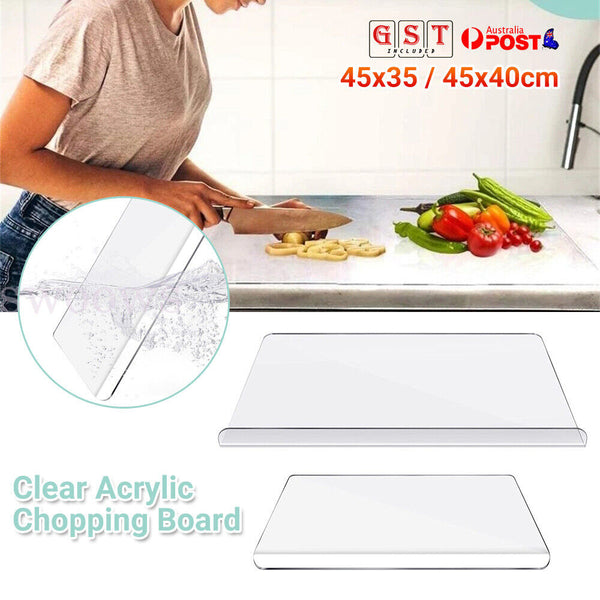 Kitchen Clear Acrylic Cutting Boards Chopping Board Non Slip for Food Fruit Meat