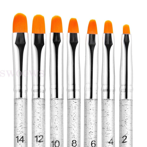 7/14xAcrylic Nail Art Brush Pen UVGel Painting Drawing Liner Polish Brushes Tool