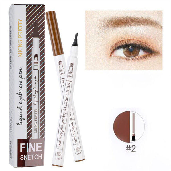 New Waterproof Eyebrow Microblading Ink Pen Pencil Tattoo 3D 4 Fork Pen Makeup